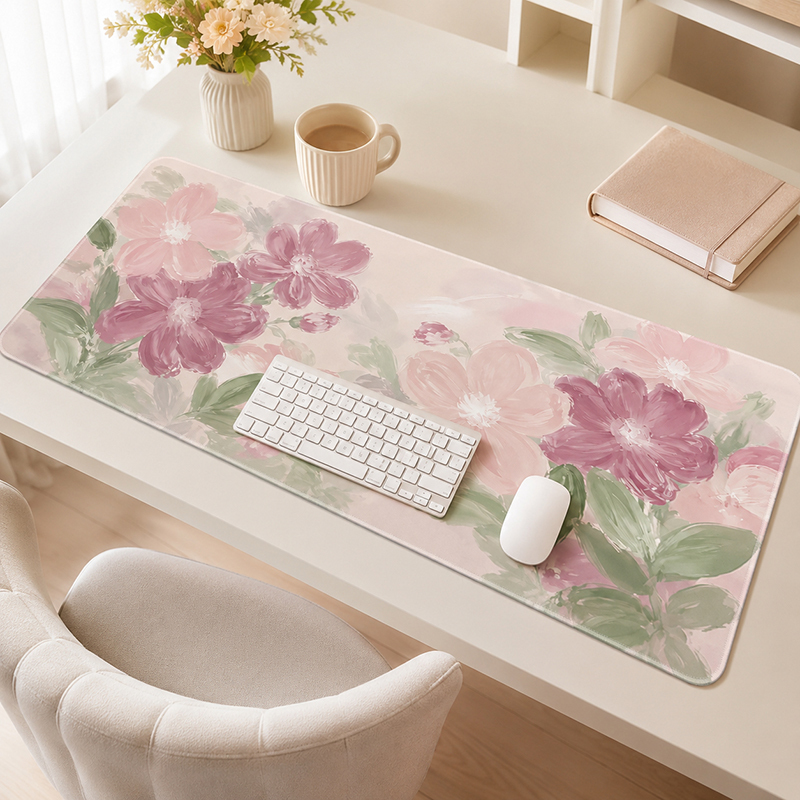 Pc Gaming Pink - Pink Sakura Watercolor Mouse Pad Gaming