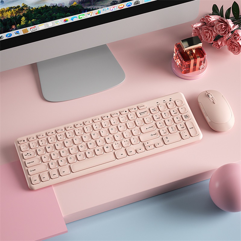 Pc Gaming Pink - Fashion Wireless Keyboard and Mouse Combo