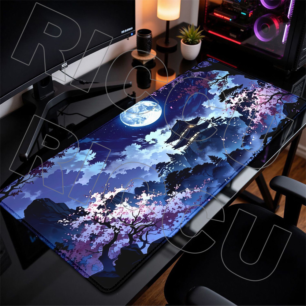 Pc Gaming Pink - XXL Cherry Blossoms Desk Mat Rug