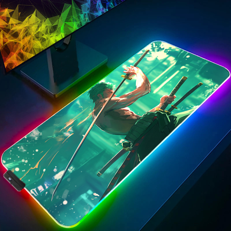 ONE PIECE Zoro Mouse Pad RGB G - Pc Gaming Anime review and price